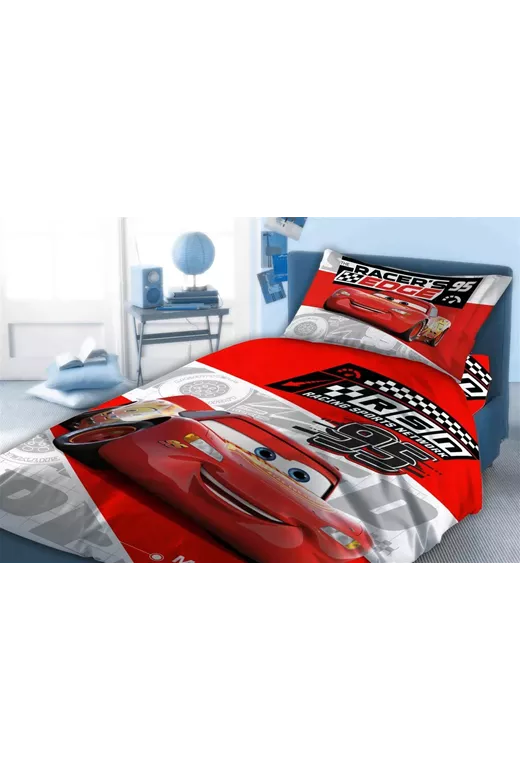 Σεντόνια Σετ 4 τεμ Disney Home Cars 774 160X240 Red 100% Cotton
