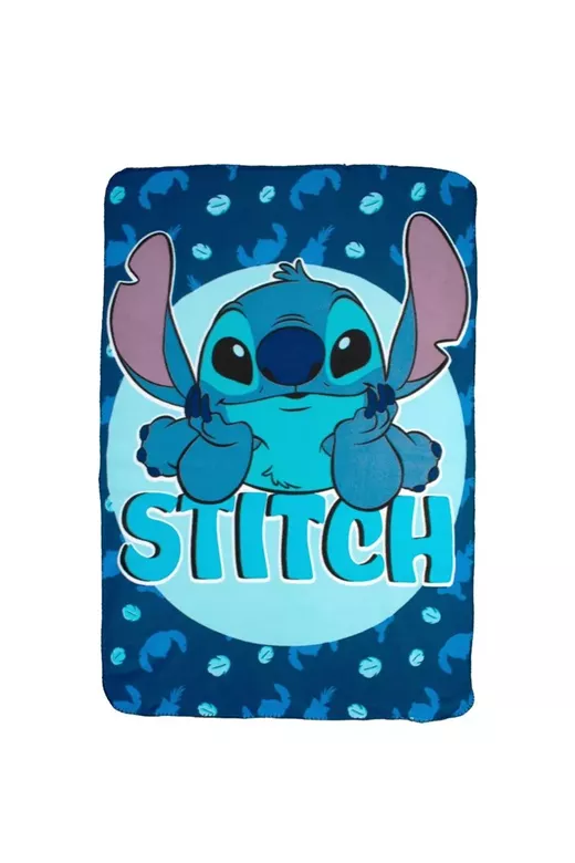 Κουβέρτα Fleece Disney Home Stitch 18 100X140 Blue 100% Polyester