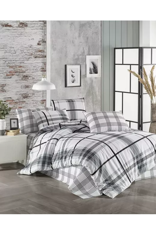 Σετ Σεντόνια Μονά (170x240) Mcdecor Wood Grey - MCDECOR