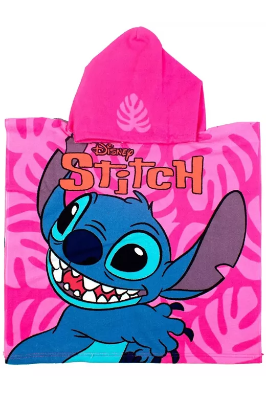 Πόντσο Θαλάσσης Quick Dry Disney Home Lilo & Stitch 556 50x100 Pink 100% Microfiber