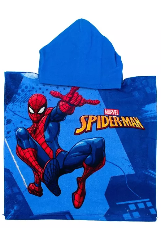 Πόντσο Θαλάσσης Quick Dry Marvel Spider-Man 538 50x100 Sky Blue-Blue 100% Microfiber