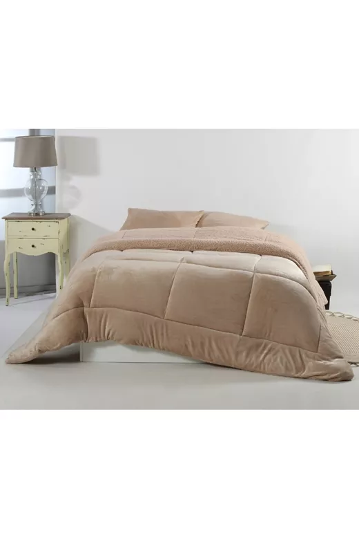 Κουβερτοπάπλωμα solid (160cm x 220cm) light brown