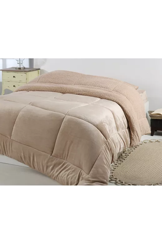 Κουβερτοπάπλωμα solid (160cm x 220cm) light brown