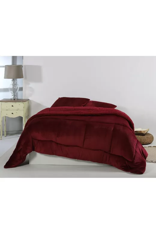 Κουβερτοπάπλωμα solid (160cm x 220cm) burgundy