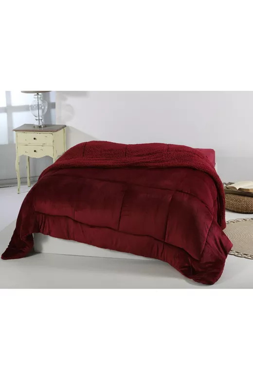 Κουβερτοπάπλωμα solid (160cm x 220cm) burgundy