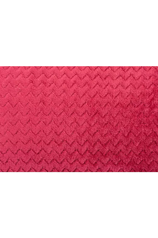 Μαξιλαροθήκη Oxford Flannel Sherpa 50x70 Mcdecor Waves Ruby Red - MCDECOR