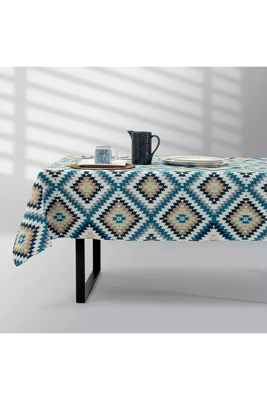 LINO Τραπεζομάντηλο Alhambra 140x220 Μπλε
