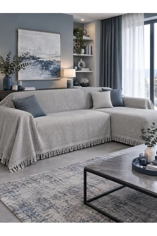 Σετ ριχτάρια chenille τριών τεμαχίων Christy Grey