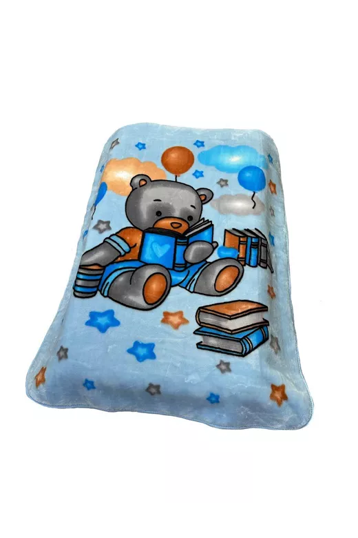 ΚΟΥΒΕΡΤΑ ΒΕΛΟΥΤΕ ΠΟΛΥΤΕΛΕΙΑΣ bebe Studying Bear 36 110X140 Baby Blue