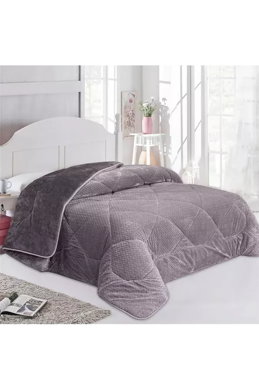 Κουβερτοπάπλωμα Jacquard Waves-Fleece 700 gr/m² 1960 Grey 220x240 100% Polyester