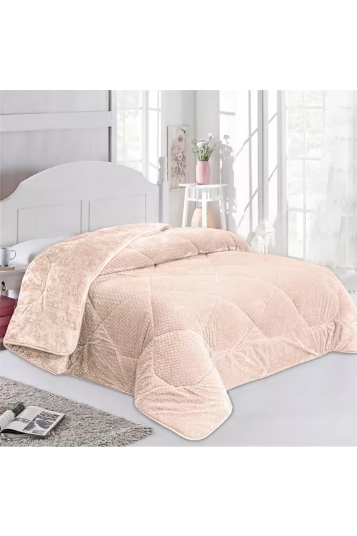 Κουβερτοπάπλωμα Jacquard Waves-Fleece 700 gr/m² 1960 Mocha 160x220 100% Polyester