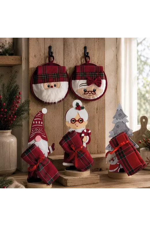 FAIRY 02 Σετ Κουζίνας Mrs Claus με 2 Πετσέτες 
