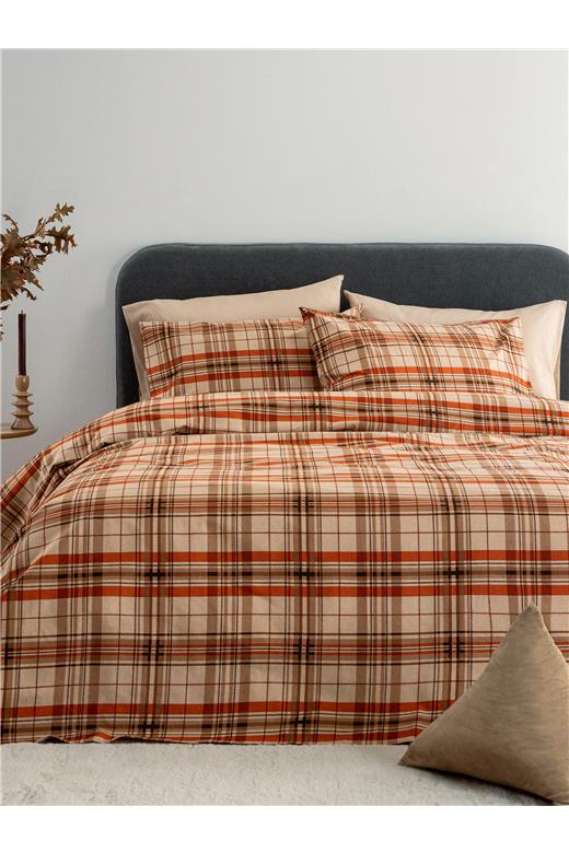 Σετ Παπλωματοθήκη Υπέρδιπλη Flannel Beauty 240x250 FB0248
