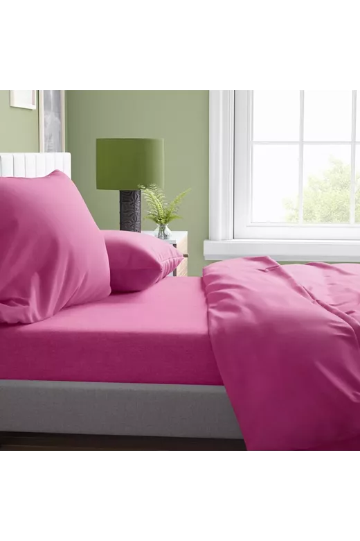 ΠΑΠΛΩΜΑ Solid 499 220X240 Fuchsia Cotton 100%