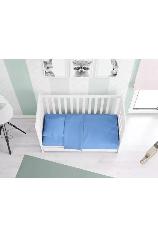 ΠΑΠΛΩΜΑ bebe Solid 498 120X160 Sky blue Cotton 100%