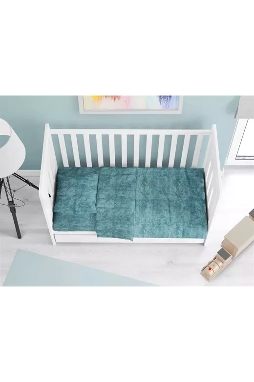 ΠΑΠΛΩΜΑ bebe Premium Shadow 616 120X160 Petrol 100% Cotton