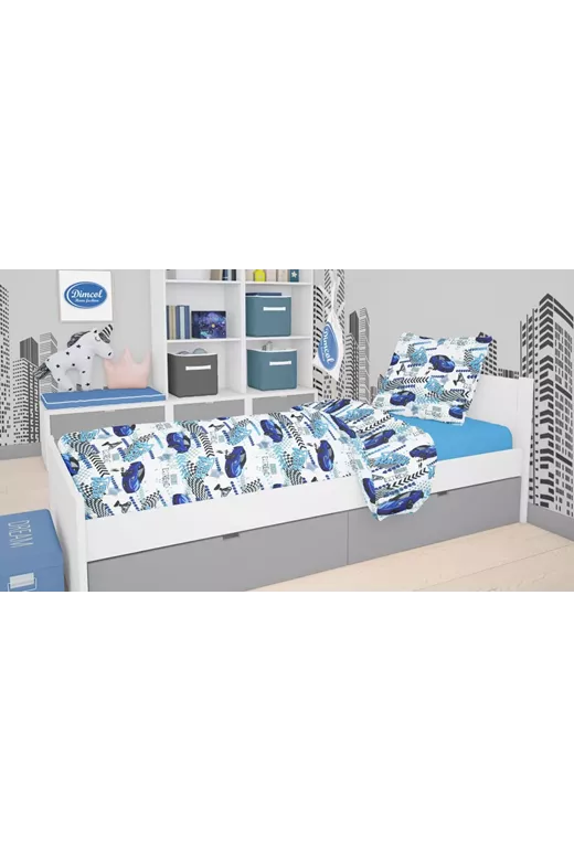 ΠΑΠΛΩΜΑ ΕΜΠΡΙΜΕ kids Speed Racer 291 160X240 Blue Cott/Pol 70/30