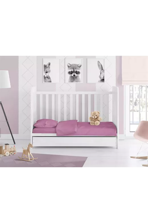 ΠΑΠΛΩΜΑ bebe Solid 492 120X160 Lila Cotton 100%