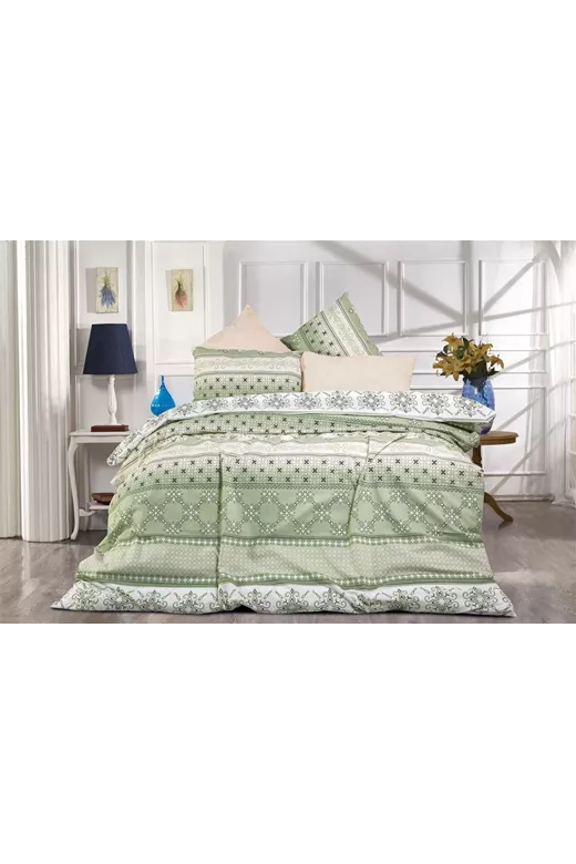 ΠΑΠΛΩΜΑ ΕΜΠΡΙΜΕ Καλλιπάτειρα 334 160X240 L.Green-Olive Cott/Pol 70/30