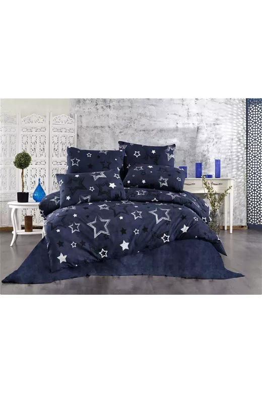 ΠΑΠΛΩΜΑ ΕΜΠΡΙΜΕ Γαλαξίας 307 220X240 Dark Blue 70/30 Cott/Pol