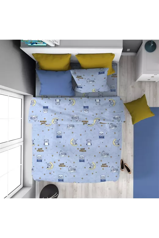 ΠΑΠΛΩΜΑ ΕΜΠΡΙΜΕ kids Sweet Dreams 551 160X240 Sky Blue 100% Cotton