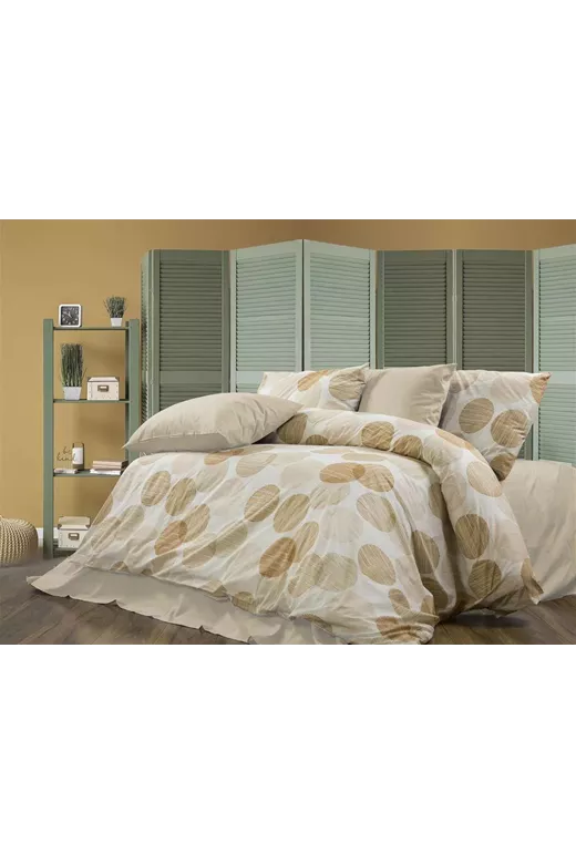 Πάπλωμα Εμπριμέ Κοραλία 465 220X240 Beige 70/30 Cott/Pol