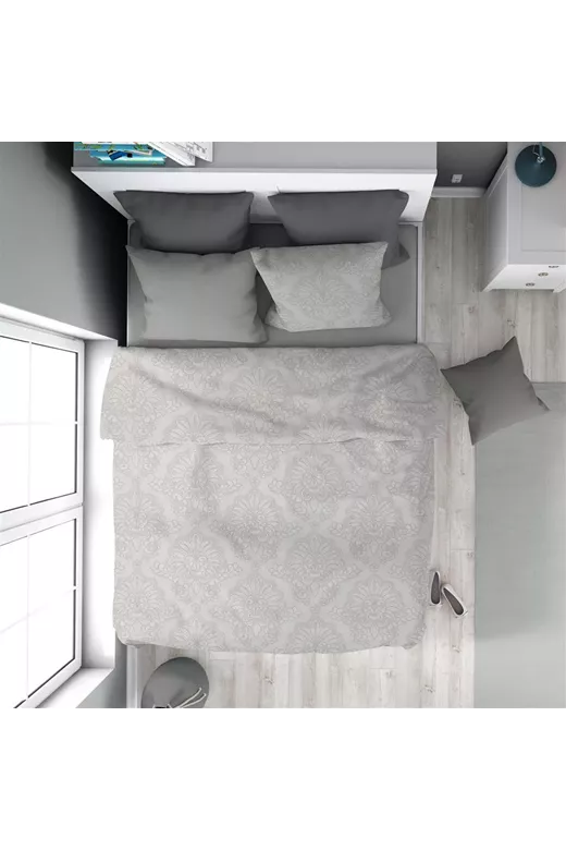 Πάπλωμα Εμπριμέ Άρτεμις 701 160X240 Grey 100% Cotton