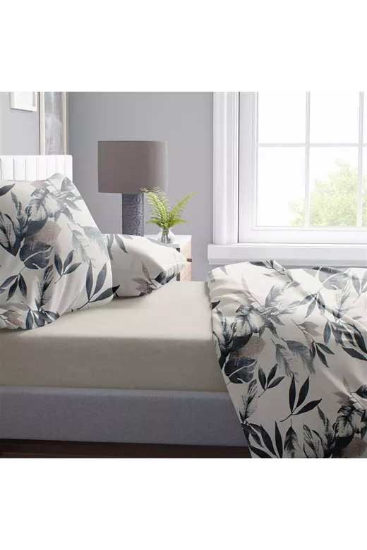 Πάπλωμα Εμπριμέ Ευριδίκη 710 220X240 Ecru-Black 100% Cotton