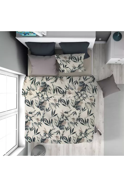 Πάπλωμα Εμπριμέ Ευριδίκη 710 160X240 Ecru-Black 100% Cotton