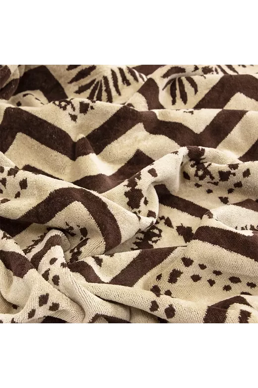 LINO ΠΕΤΣΕΤΑ ΘΑΛΑΣΣΗΣ ZIGZAGE BROWN 86X160