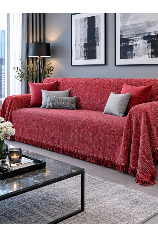 Σετ ριχτάρια chenille τριών τεμαχίων Christy Bordeaux
