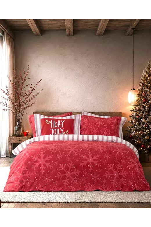 Σετ Παπλωματοθήκη Holly Jolly
