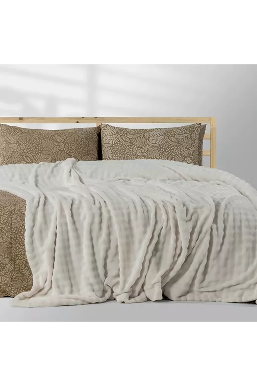 LINO Κουβέρτα Ημίδιπλη Διπλής Όψης 160x220 Kvall Off White