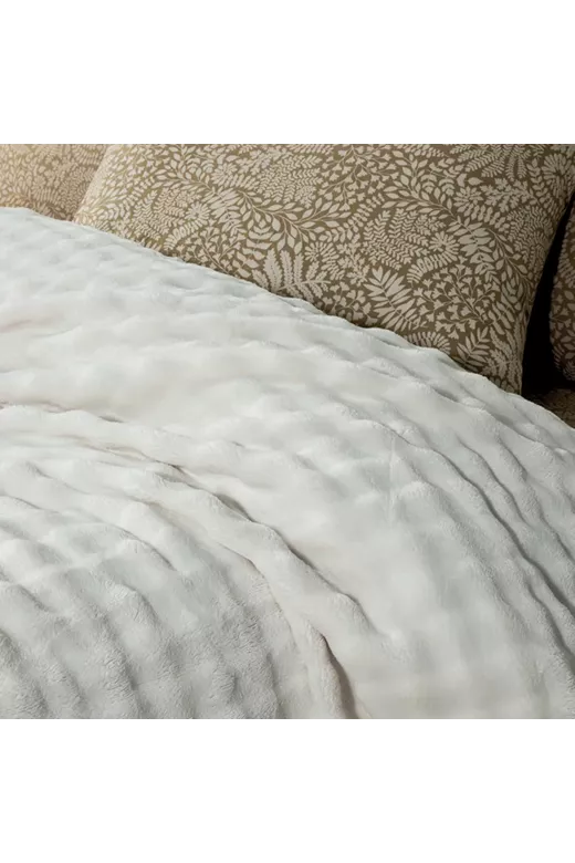 LINO Κουβέρτα Ημίδιπλη Διπλής Όψης 160x220 Kvall Off White