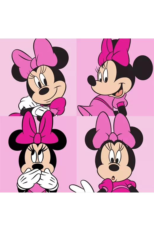Λαβέτα Νηπιαγωγείου Disney Home Minnie 76 30X30 Pink 100% Polyester