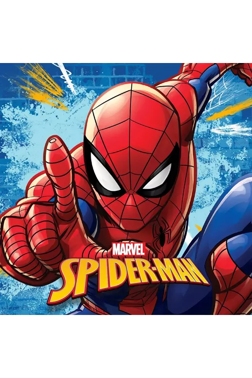 Λαβέτα Νηπιαγωγείου Marvel Spider-Man 70 30X30 Sky Blue 100% Polyester