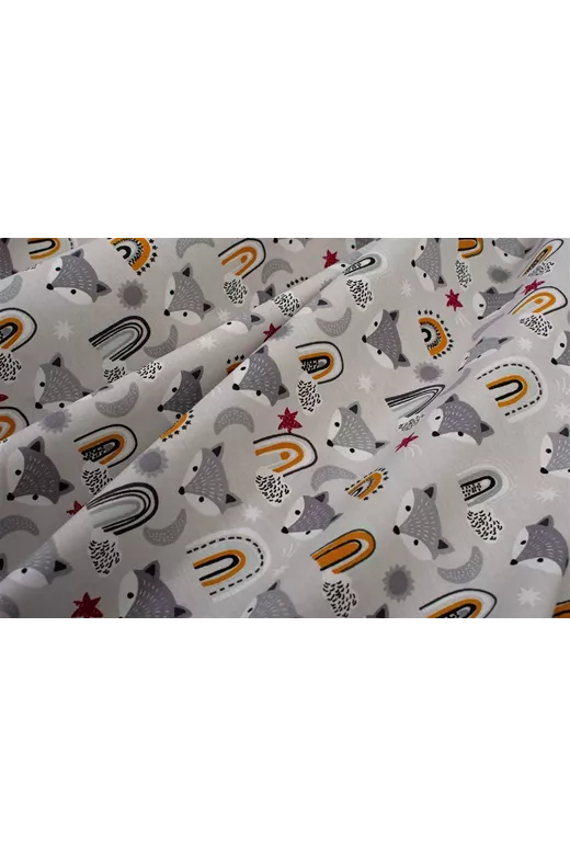 Πάνα Χασέ bebe Fox 527 80X80 Grey 100% Cotton