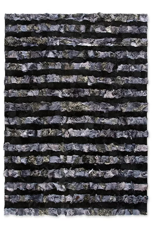 Χειροποίητο γούνινο χαλί Tapicap Toscana Mouton Black