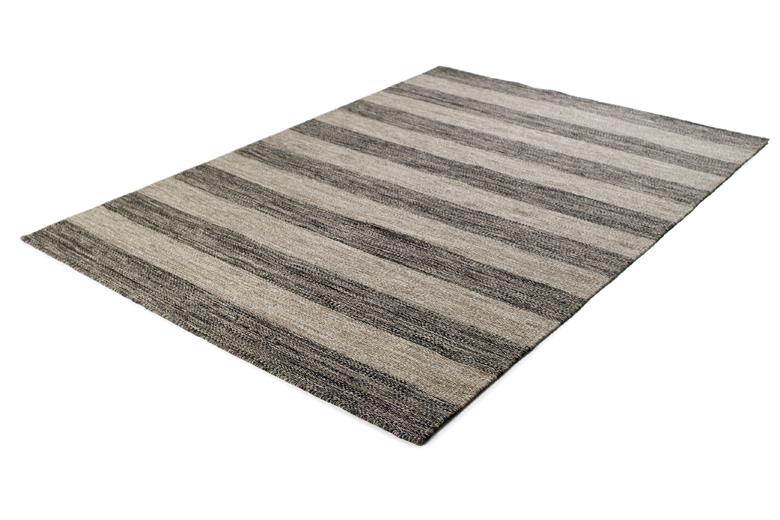 Κιλίμι χειροποίητο μάλλινο Tapicap Biento Anthracite Stripes