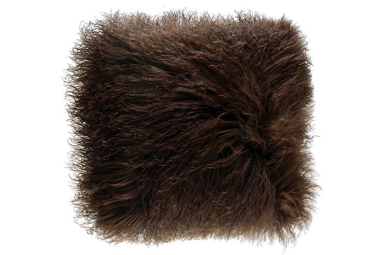 Χειροποίητο γούνινο μαξιλάρι Tapicap Mongolian Brown