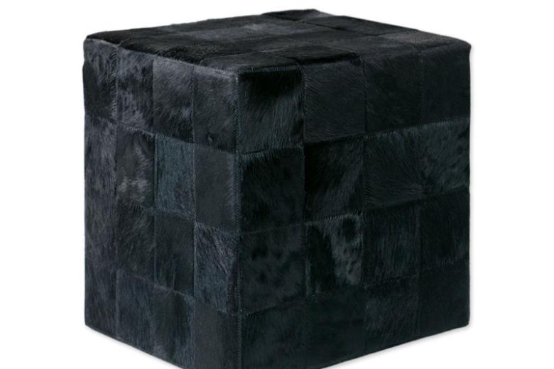 Δερμάτινο σκαμπό χειροποίητο Tapicap cube black