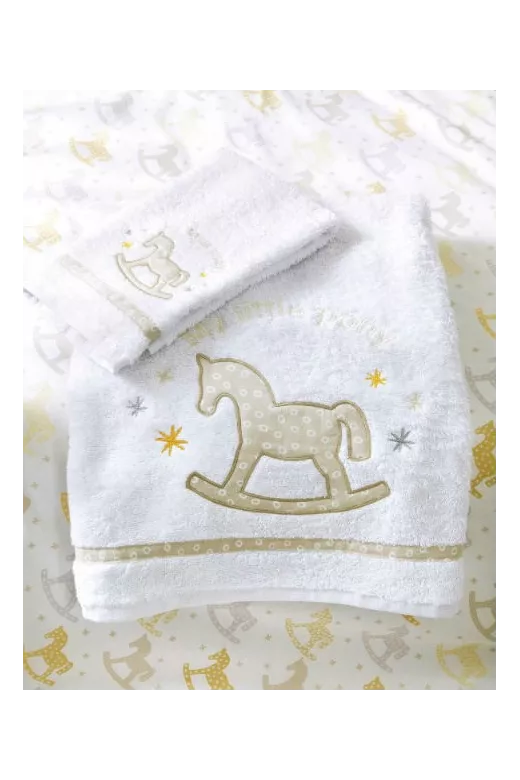Σετ πετσέτες bebe βαμβακερές 2 τεμαχίων Nima Pony Beige