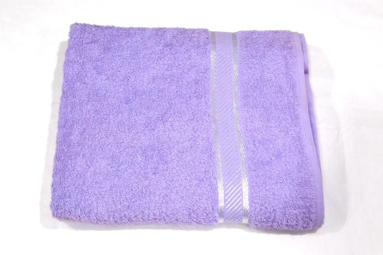 Πετσέτα λουτρού βαμβακερή Stripe Lilac