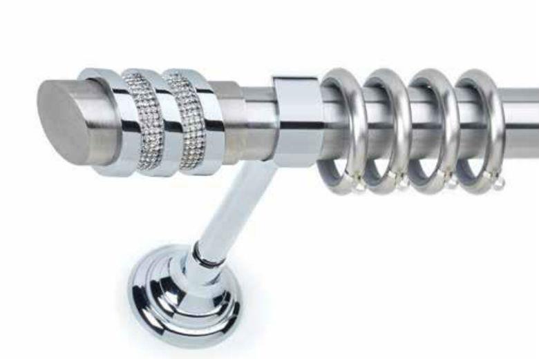 Κουρτινόξυλο Φ35 με Swarovski Status Strass