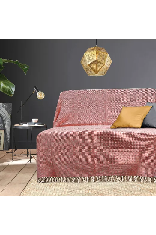 Ριχτάρι βαμβακερό σε 3 διαστάσεις Cosy All Season Τερακότα