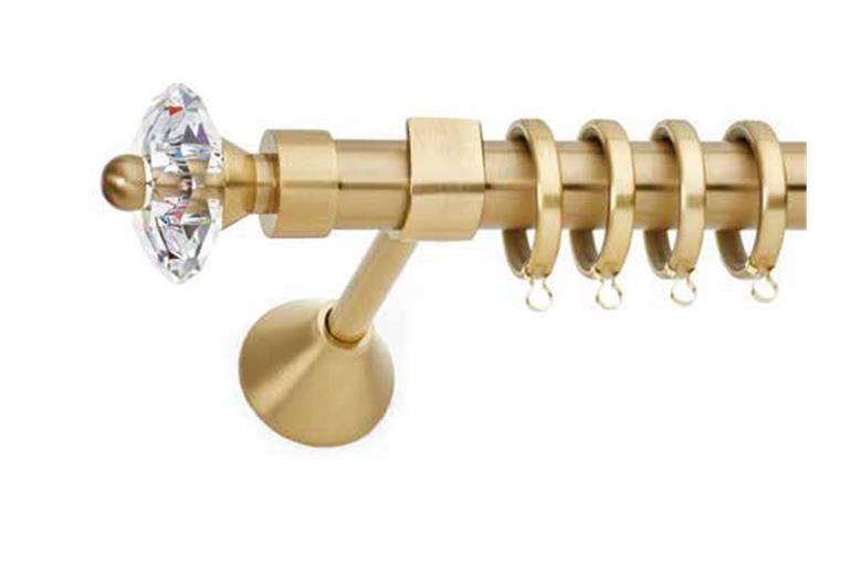 Κουρτινόξυλο Φ25 Χρυσό Ματ με Swarovski Anartisi Philosophy