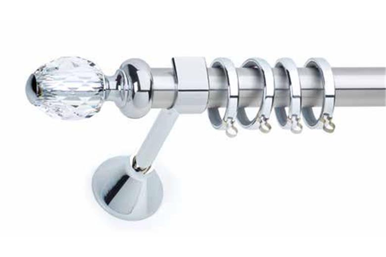 Κουρτινόξυλο Φ25 με Swarovski Anartisi 8061