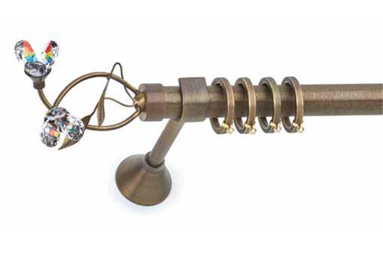 Κουρτινόξυλο Φ25 με Swarovski Anartisi Triantafylo