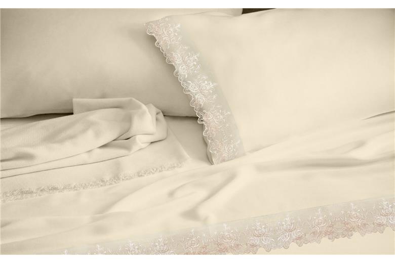 Σετ σεντόνια βαμβακοσατέν 200TC Makis Tselios Lace