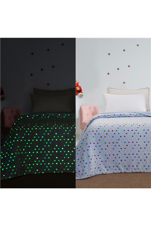 Κουβέρτα fleece φωσφοριζέ Luminous Bubble
